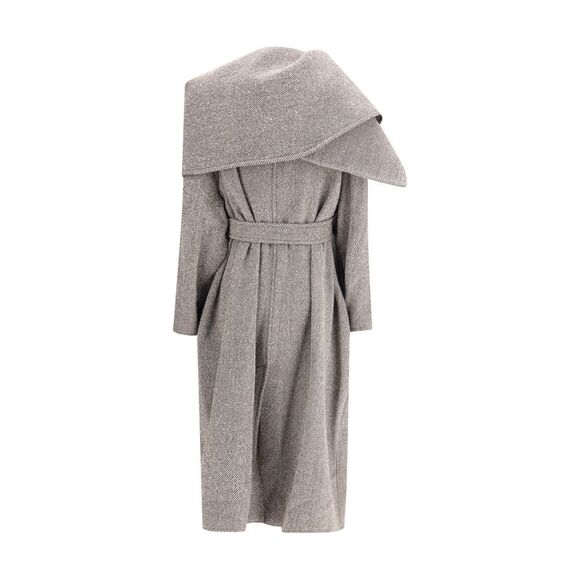 Ferragamo Women Oversized Asymmetric Coat - Picture 2 of 3